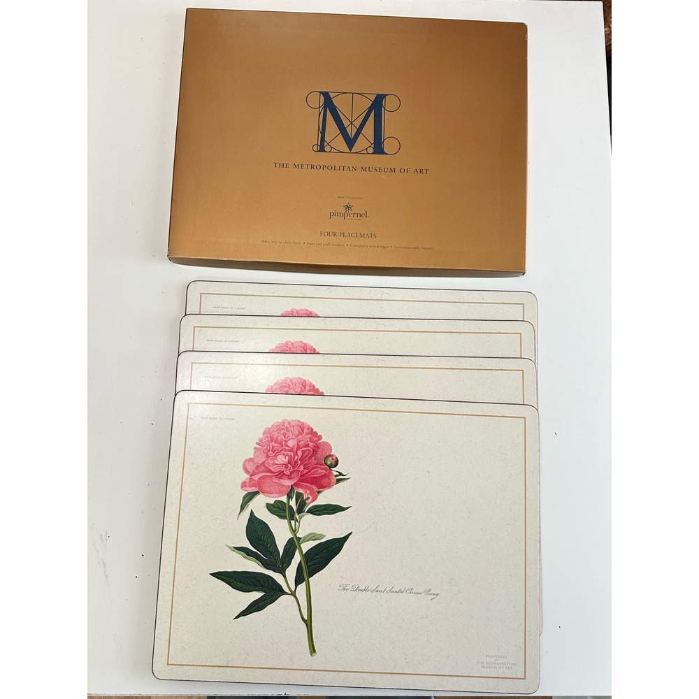 The Metropolitan Museum of Art Pimpernel 4 Placemats Chinese Peony cork backed